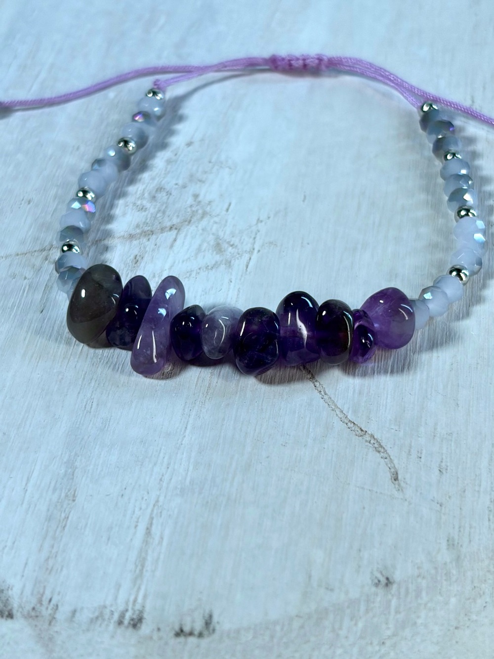Amethyst Beaded Bracelet